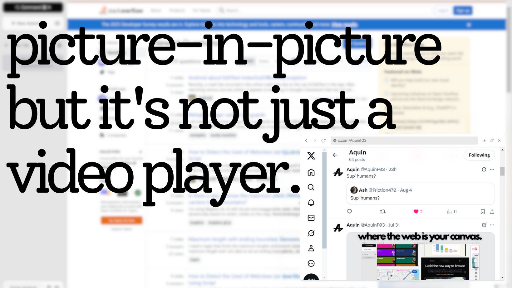 Picture-in-Picture Interface