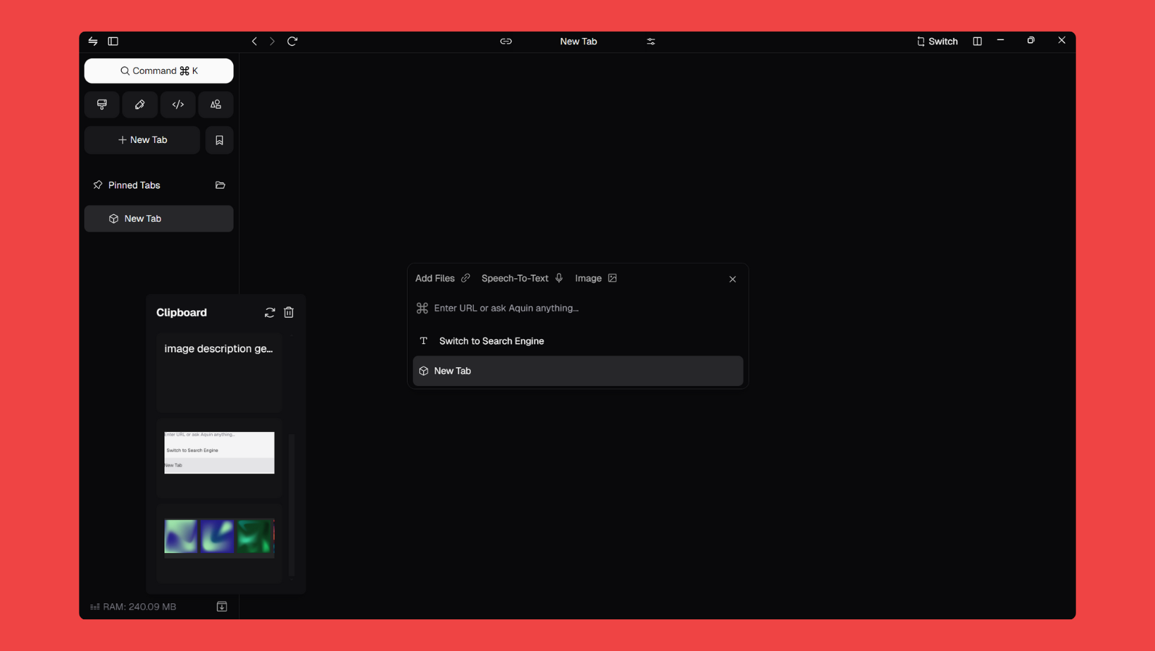 Clipboard Manager Interface