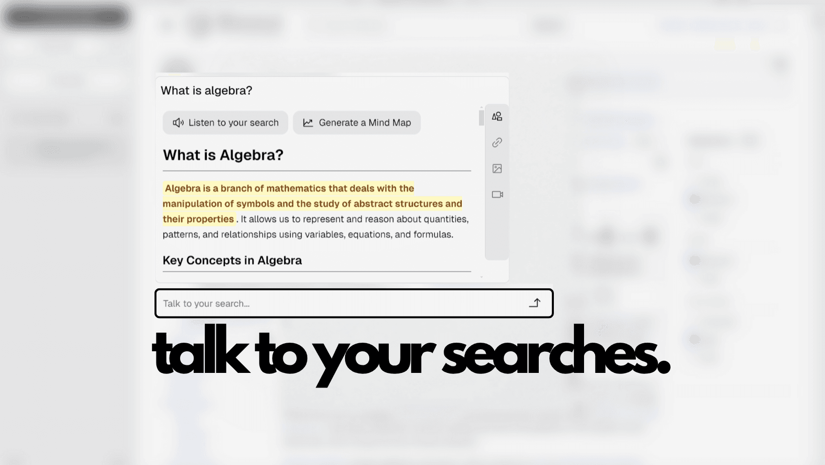Talk to your searches