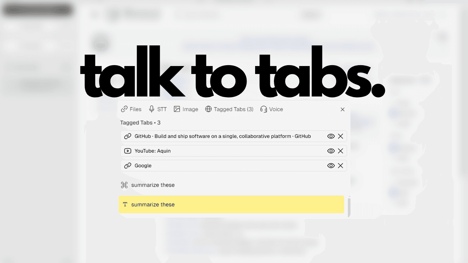Talk to Tabs